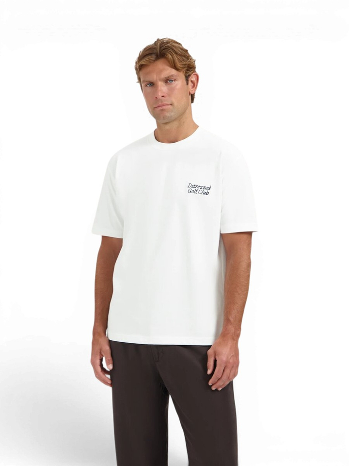 Witte katoenen T-shirt met opdruk Dstrezzed 
