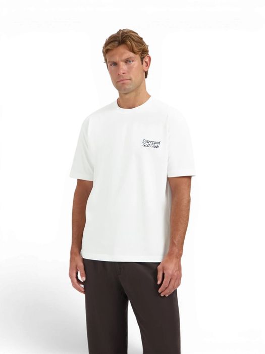 Witte katoenen T-shirt met opdruk Dstrezzed