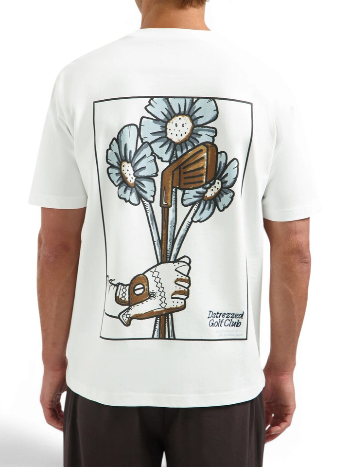 Witte katoenen T-shirt met opdruk Dstrezzed 