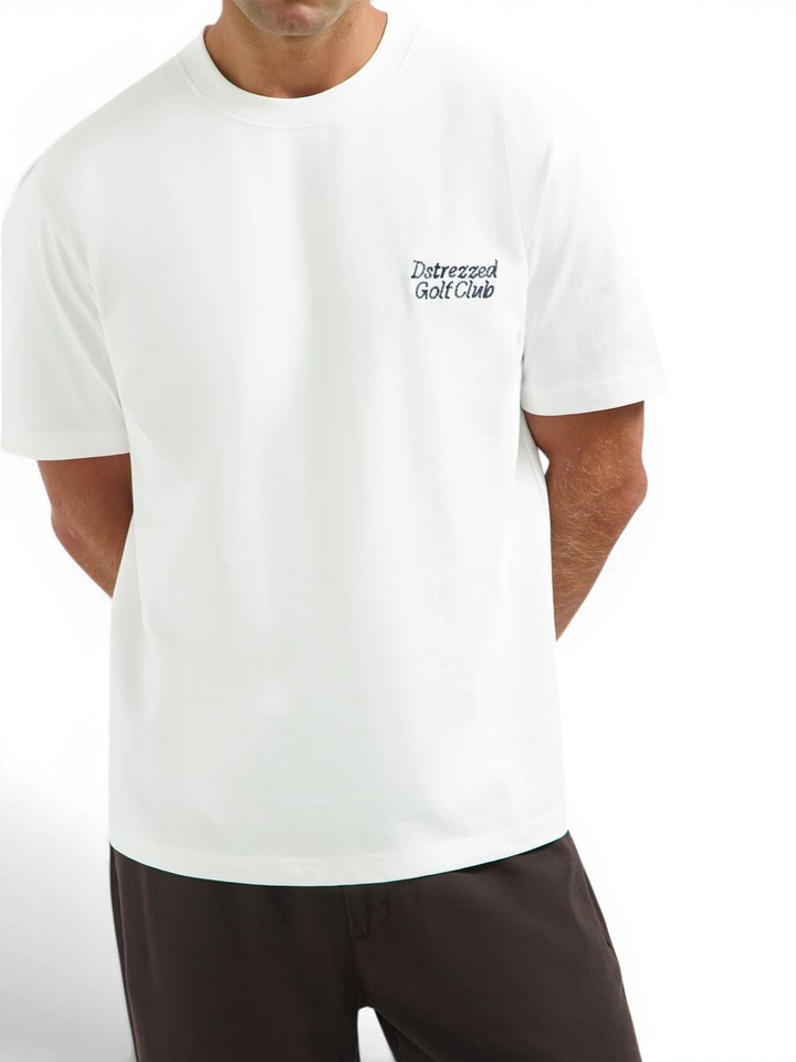 Witte katoenen T-shirt met opdruk Dstrezzed 