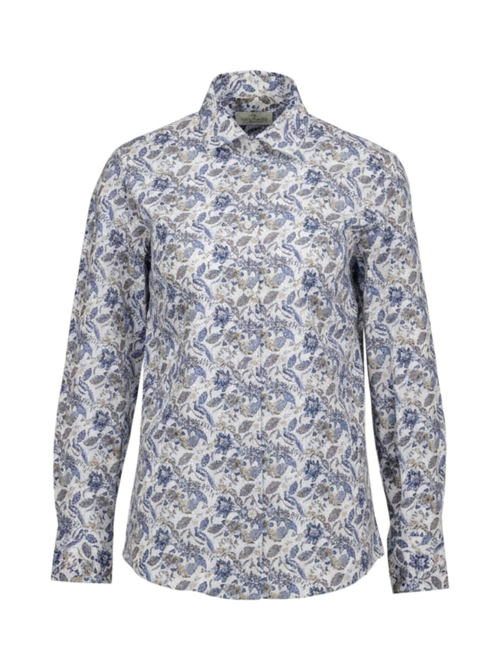 Witte blouse met bloemenprint Amon Cristiana Conti 