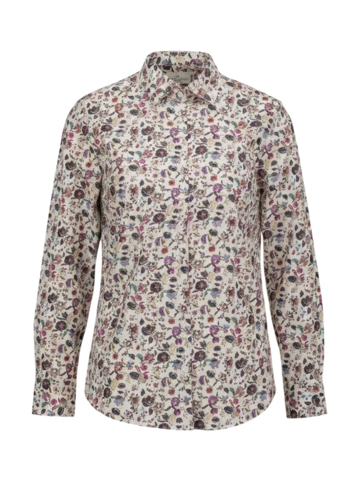 Witte blouse en bloemenprint Amon Cristiana Conti 