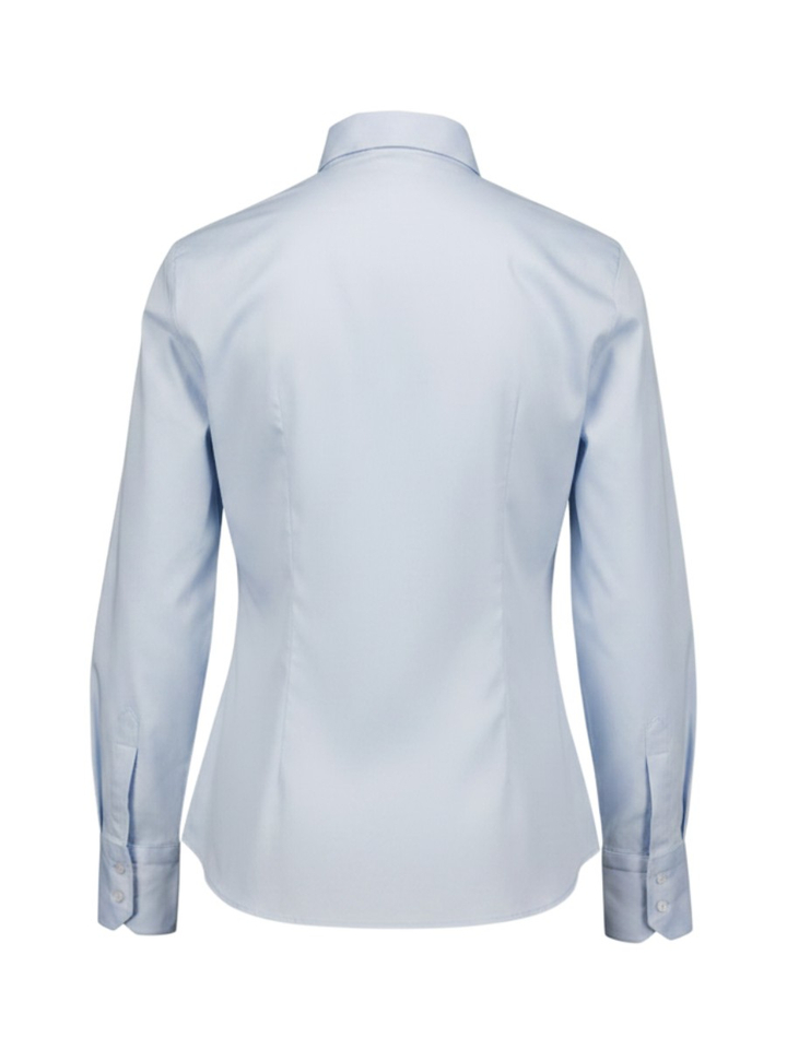 Lichtblauwe blouse met fronsjes AfA Cristiana Conti