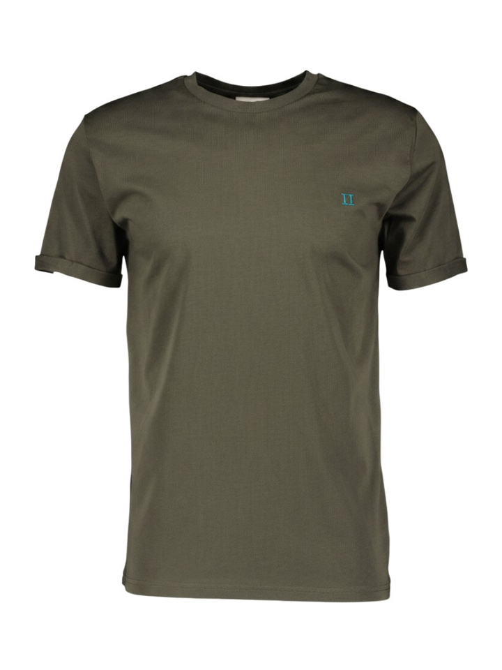 Kaki groene katoenen T-shirt Les Deux