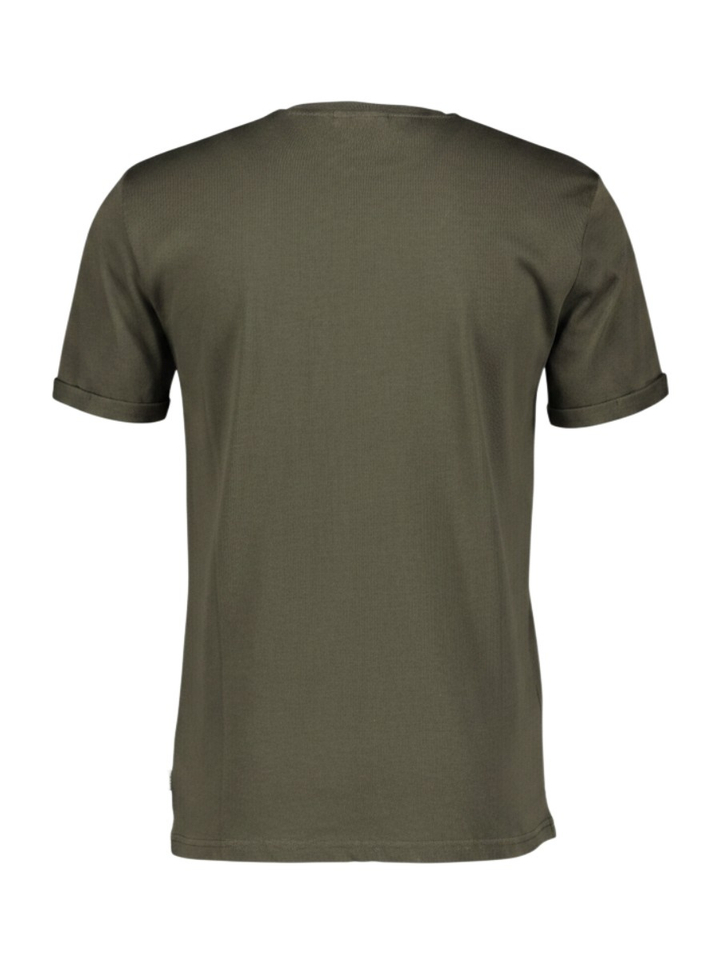 Kaki groene katoenen T-shirt Les Deux