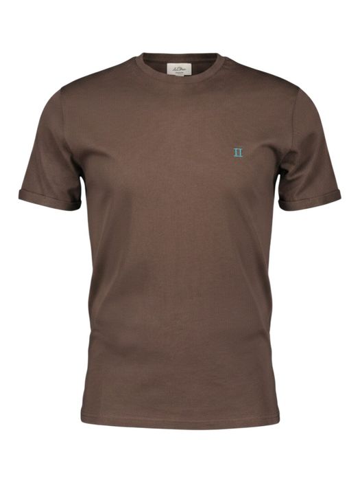 Donkerbruine katoenen T -shirt Les Deux