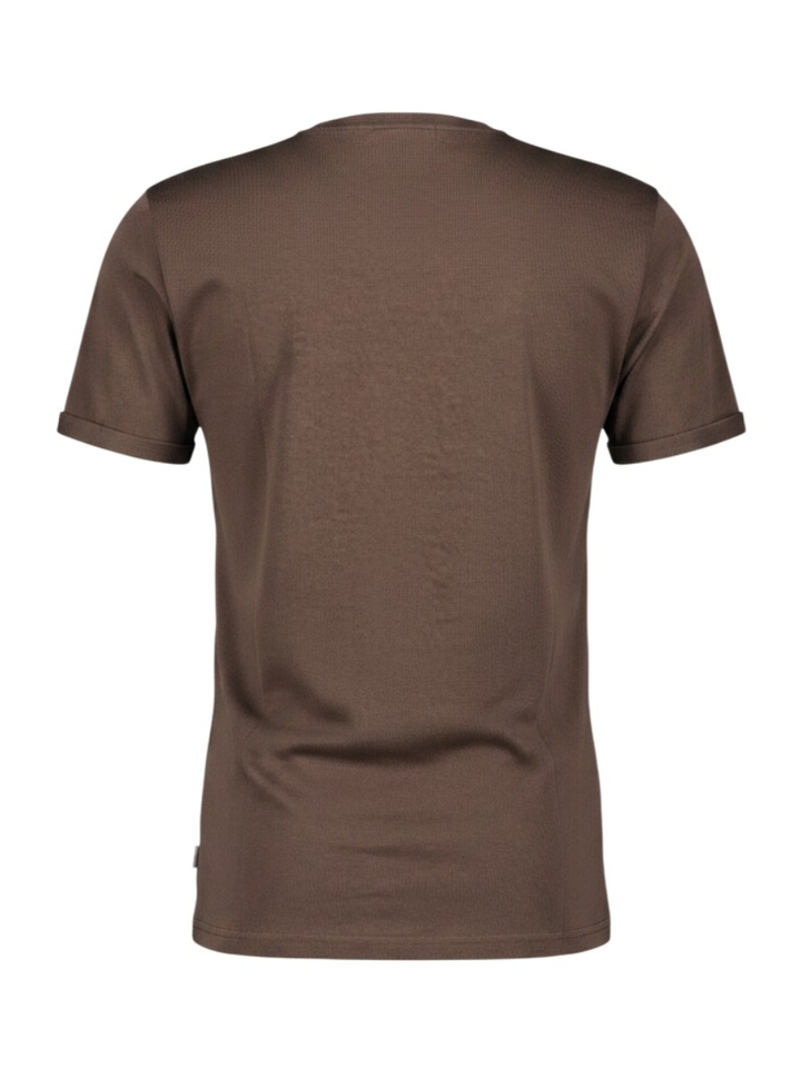 Donkerbruine katoenen T -shirt Les Deux 
