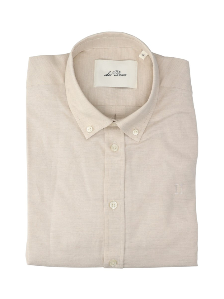 Oyster gray white (regular fit) met lange mouwen Les Deux 