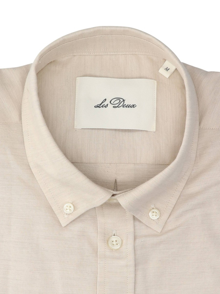 Oyster gray white (regular fit) met lange mouwen Les Deux 