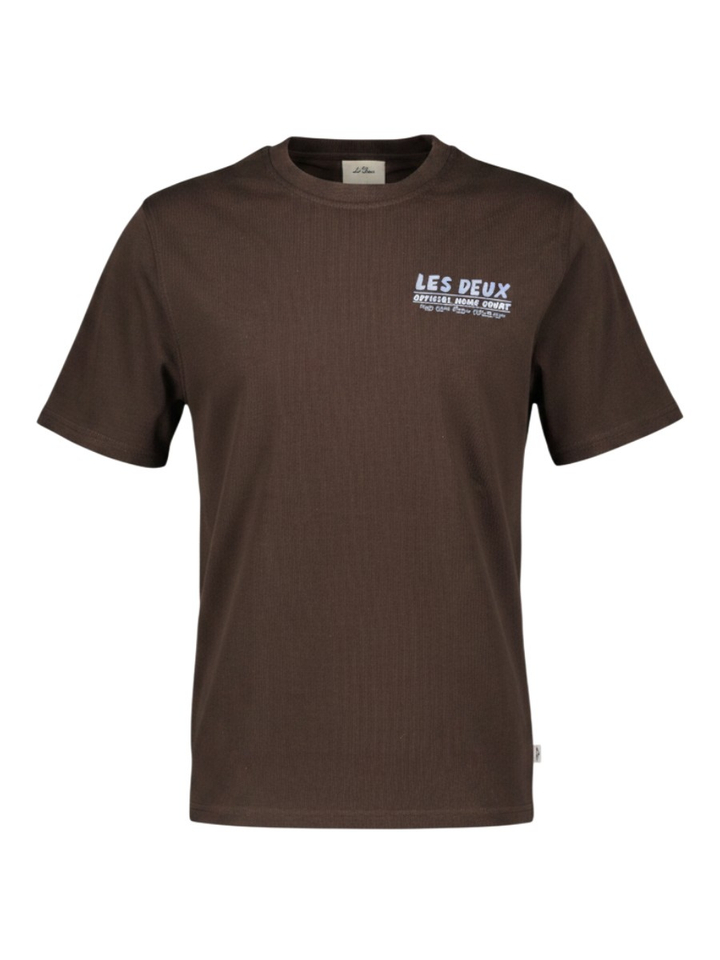 Donkerbruine T-shirt met opdruk Les Deux