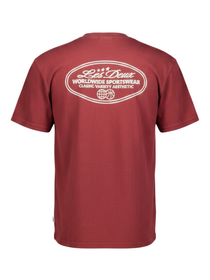 Bordeaux T-shirt met opdruk Les Deux