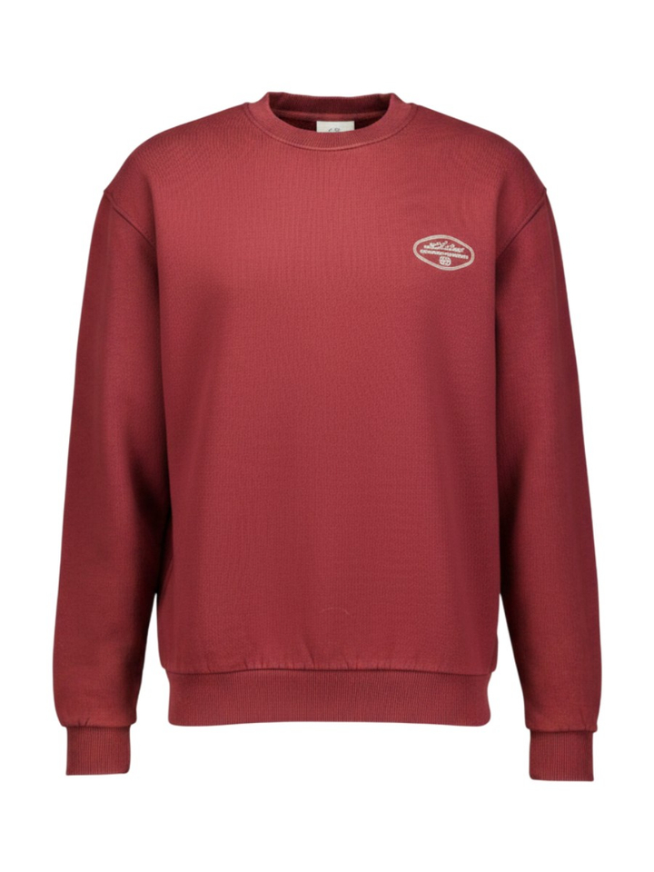 Bordeaux sweater met opdruk Les Deux