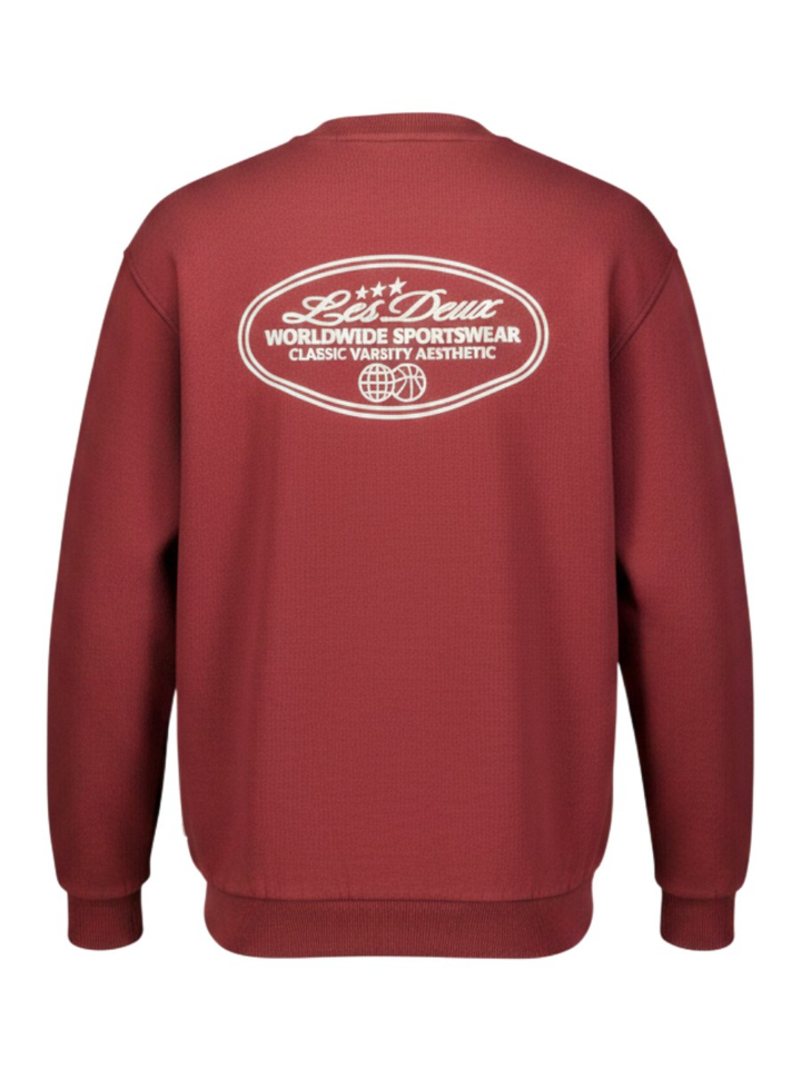 Bordeaux sweater met opdruk Les Deux