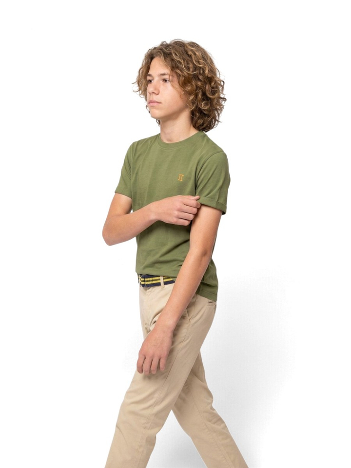 Donkergroen T-shirt met ronde hals Les Deux