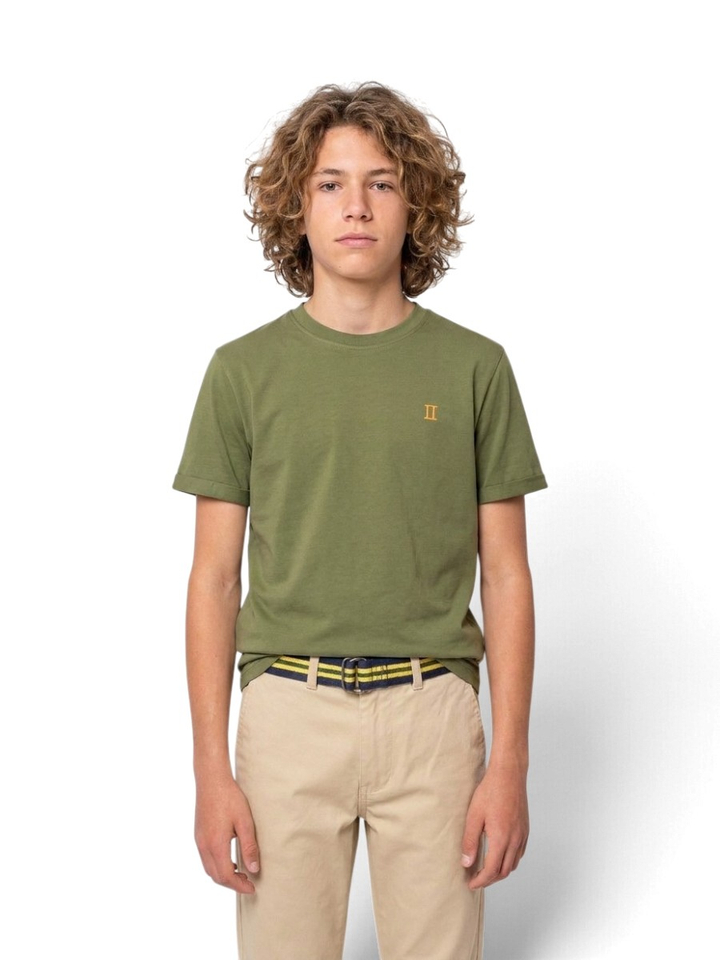 Donkergroen T-shirt met ronde hals Les Deux