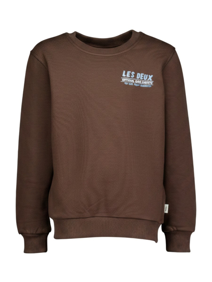 Donkerbruine sweater met opdruk Les Deux