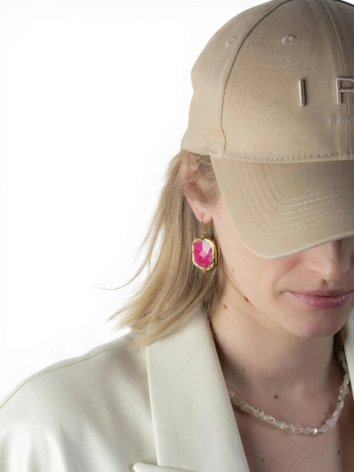 Gouden fuchsia oorbellen Miro Murielle Perrotti 