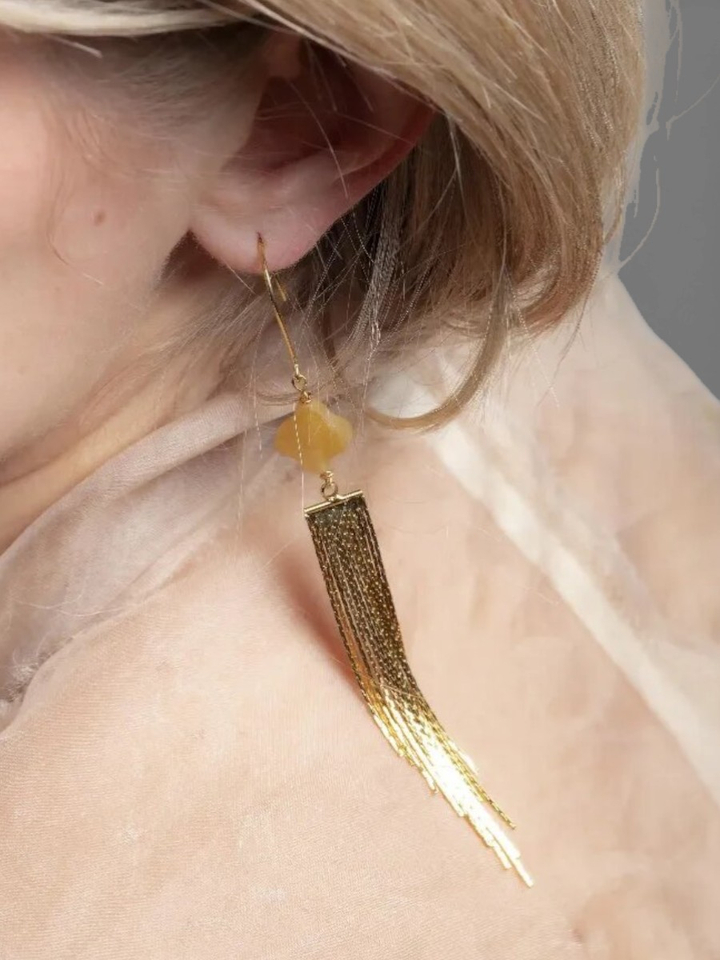 Gouden yellow oorbellen Murphy Murielle Perrotti 