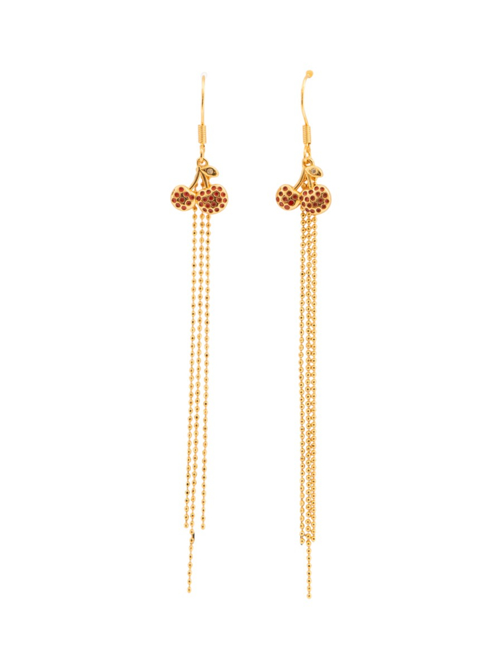 Gold red oorbellen Scarlet Murielle Perrotti