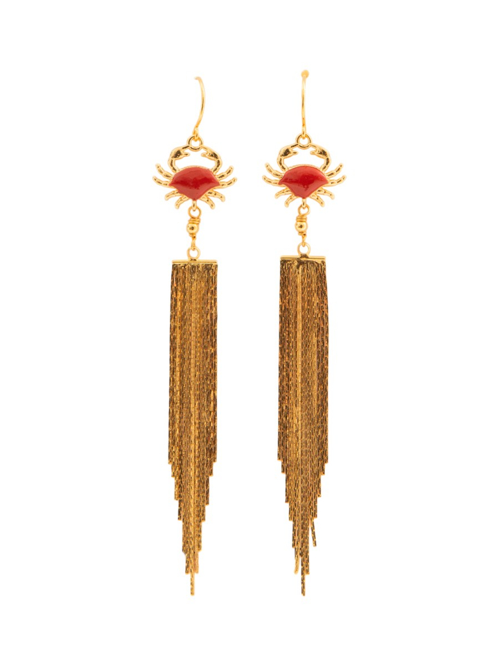 Gold red oorbellen Sweet Murielle Perrotti 