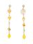 Gold yellow oorbellen Hello Murielle Perrotti 