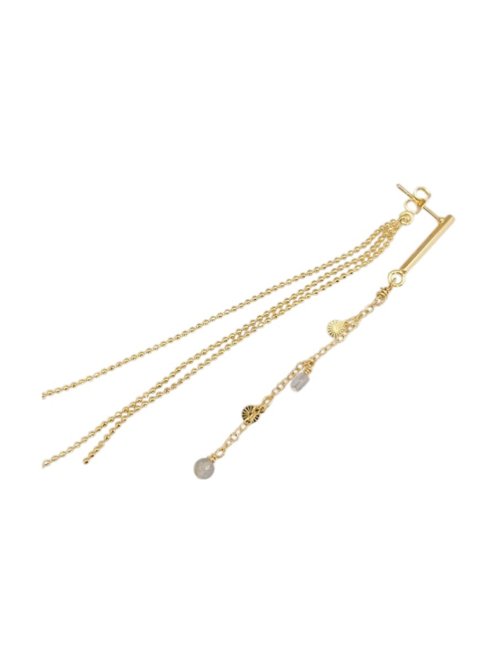 Gold grey oorbellen Loren Murielle Perrotti 