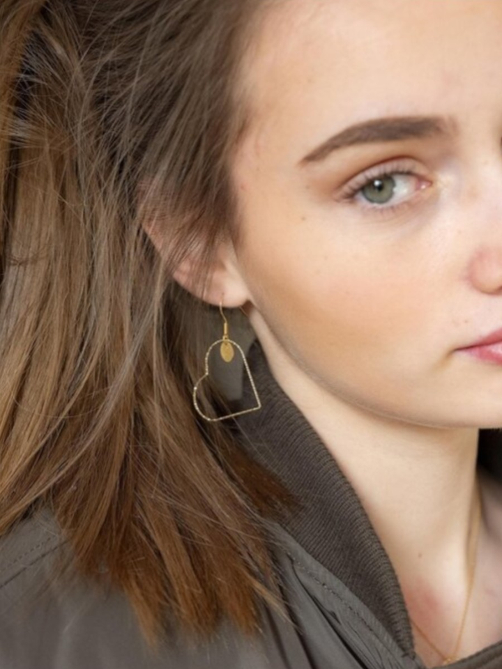 Gouden oorbellen Love Murielle Perrotti