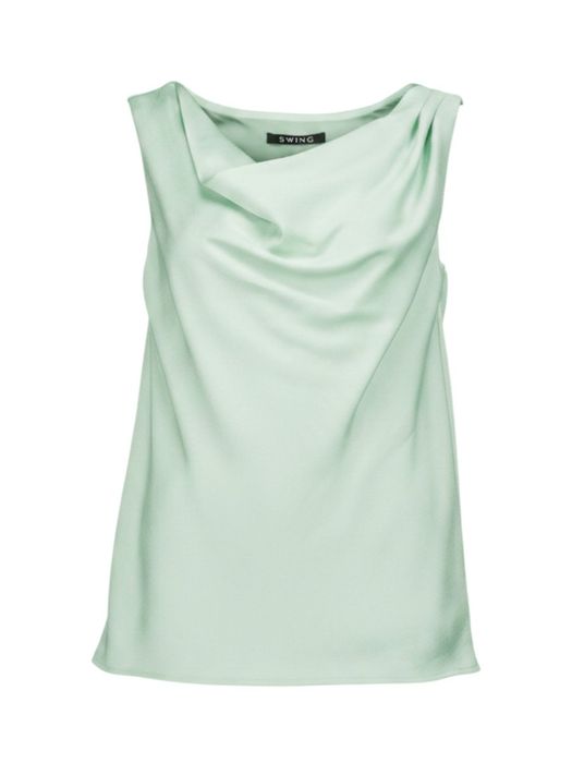 Pastel groene top met waterval hals Swing