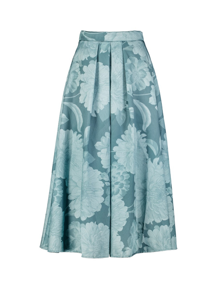 Groene rok met bloemenprint Swing 