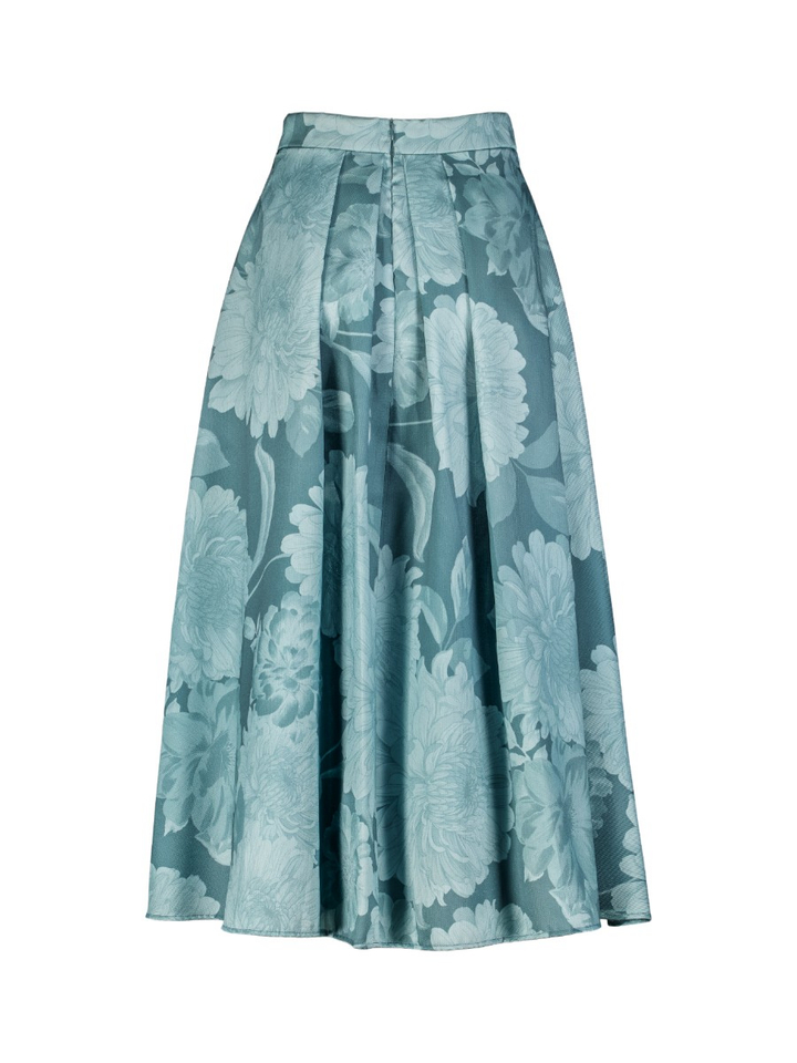 Groene rok met bloemenprint Swing 