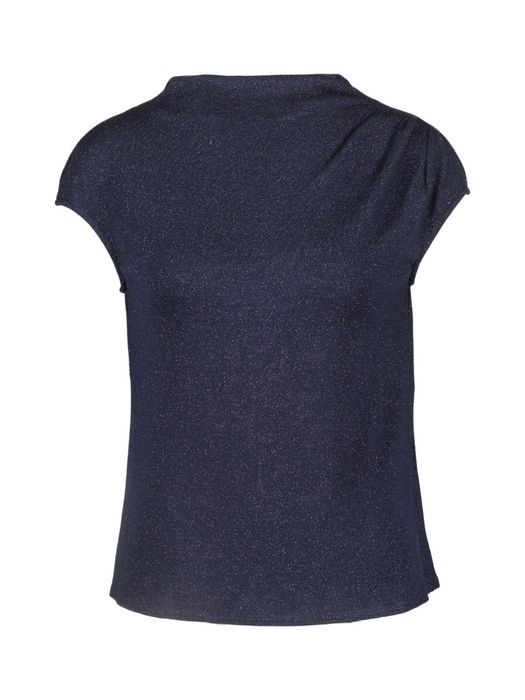 Donkerblauwe top met glitter Swing