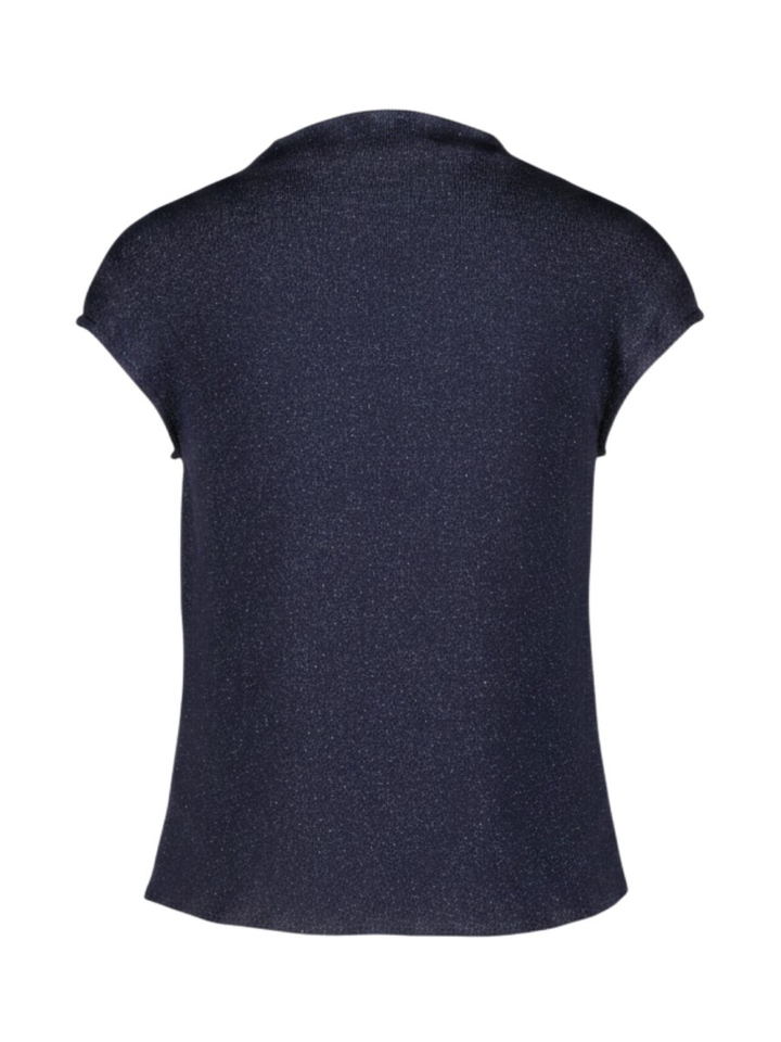 Donkerblauwe top met glitter Swing 