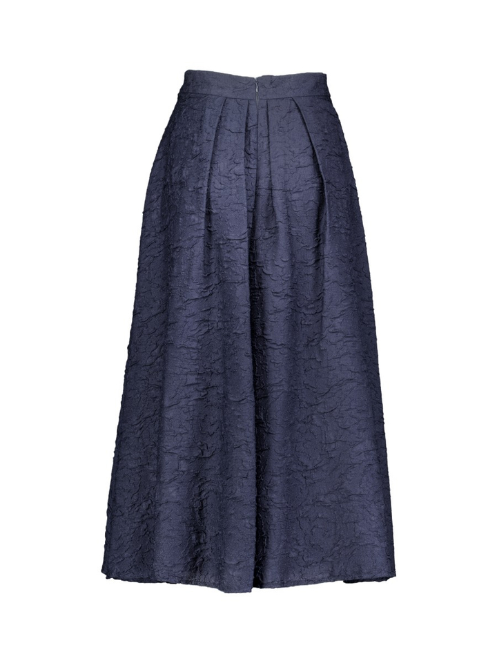 Blauwe geklede rok met structuur Swing