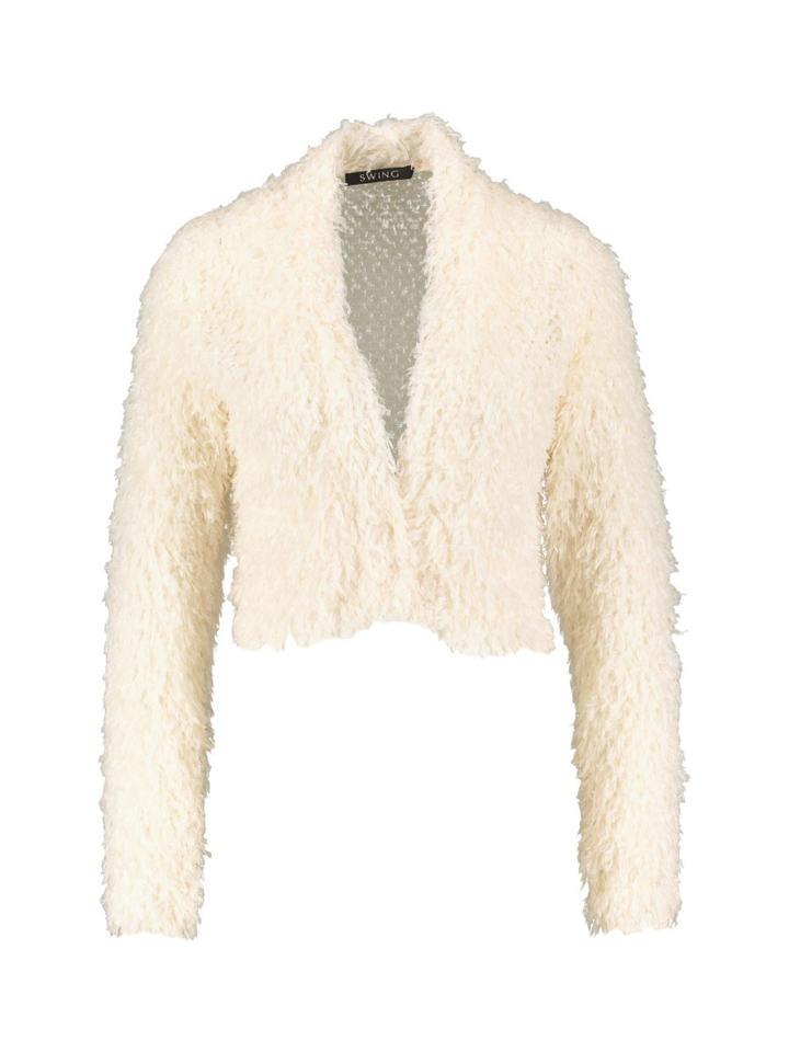 Beige fluffy colbert Swing