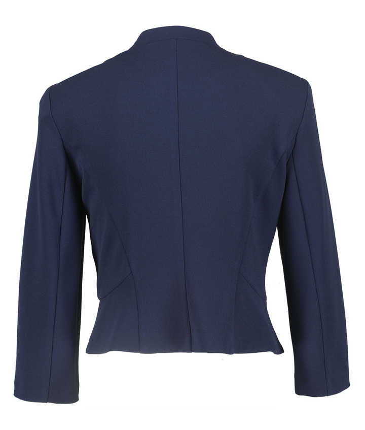 Donkerblauwe korte openvallende gilet Swing