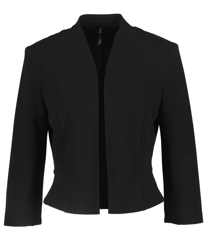 Zwarte korte openvallende gilet Swing