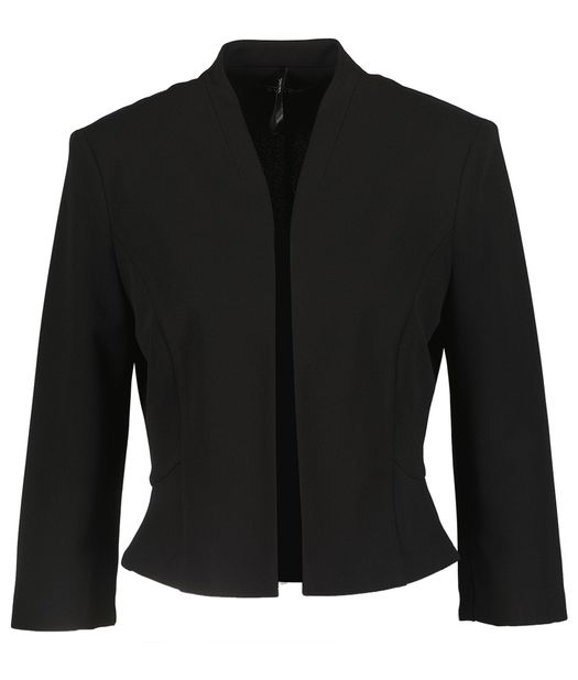 Zwarte korte openvallende gilet Swing