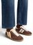 Bruine lage sneakers met beige accent Pulse Caval 