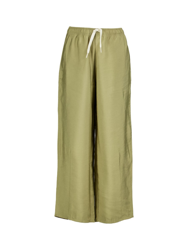 Kaki groene losvallende broek met elastiek American Vintage