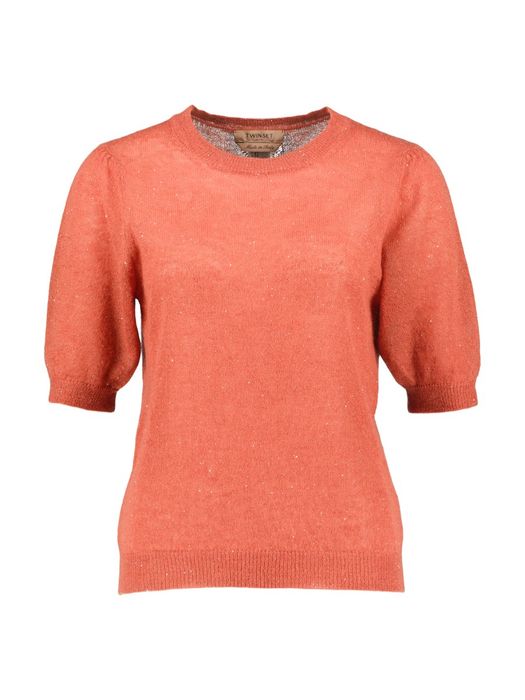 Oranje trui met glitterdetail Twinset Milano
