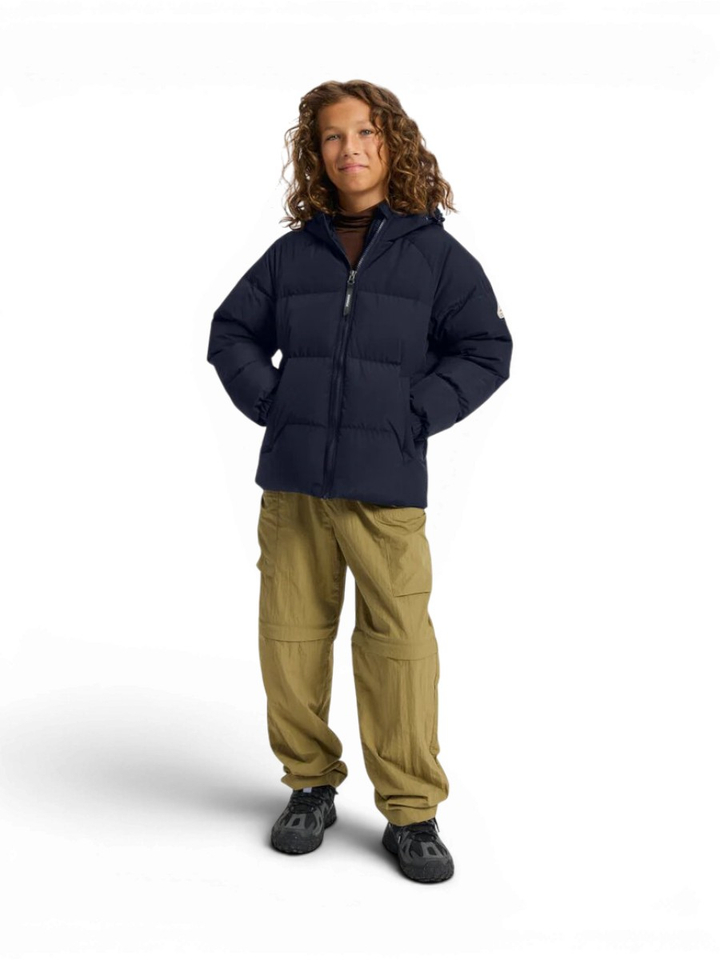Blauwe padded winterjas met kap Sten Smooth Pyrenex