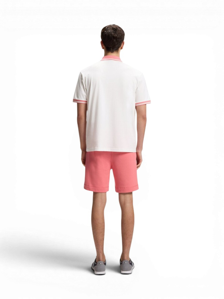 Ecru polo met roze kraag Hugo Boss