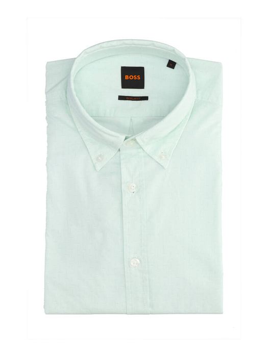 Aqua kleurig hemd (regular fit) met lange mouwen Hugo Boss