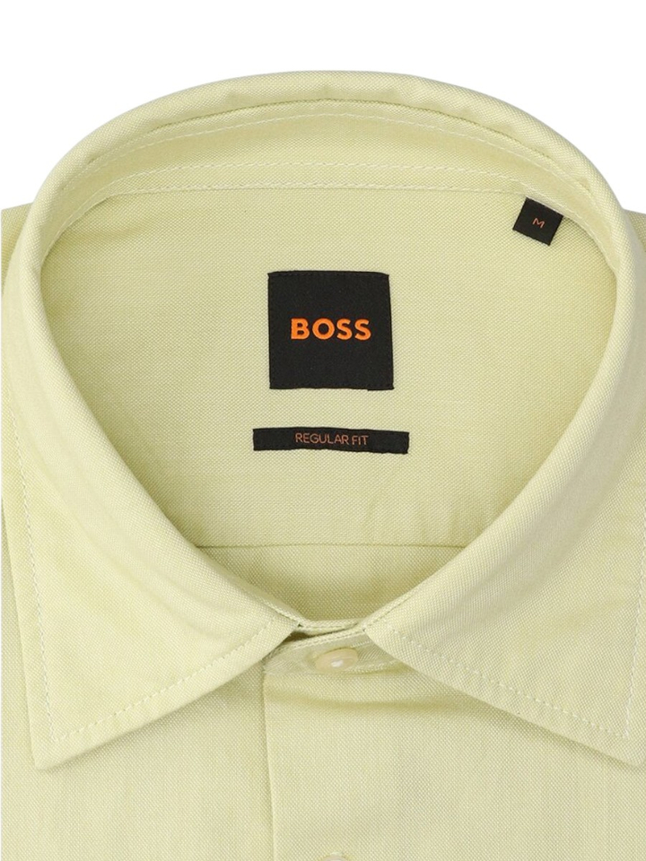 Medium groen katoenen hemd (regular fit) met korte mouwen Hugo Boss