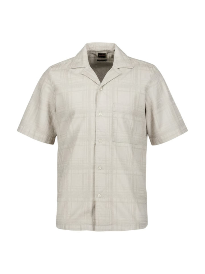 Grijs hemd met structuur Hugo Boss