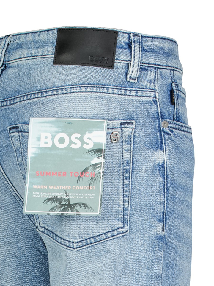 Blauwe slim tapered fit jeans Hugo Boss 