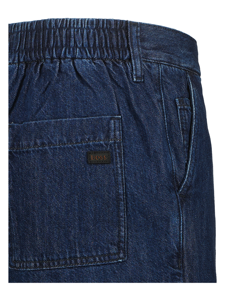 Donkerblauwe jeans met elastiek achteraan Hugo Boss 