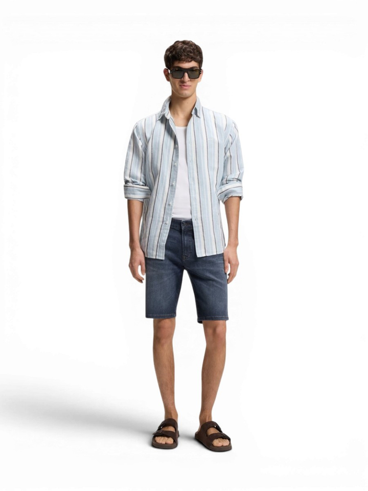 Donkerblauwe jeansshort regular fit Hugo Boss 