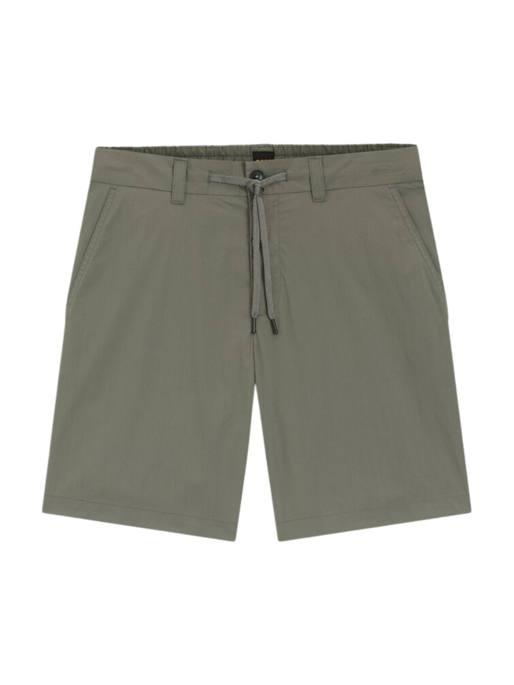 Kaki groene chino short straight fit Hugo Boss 