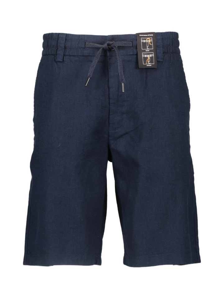 Donkerblauwe linnen short Hugo Boss 
